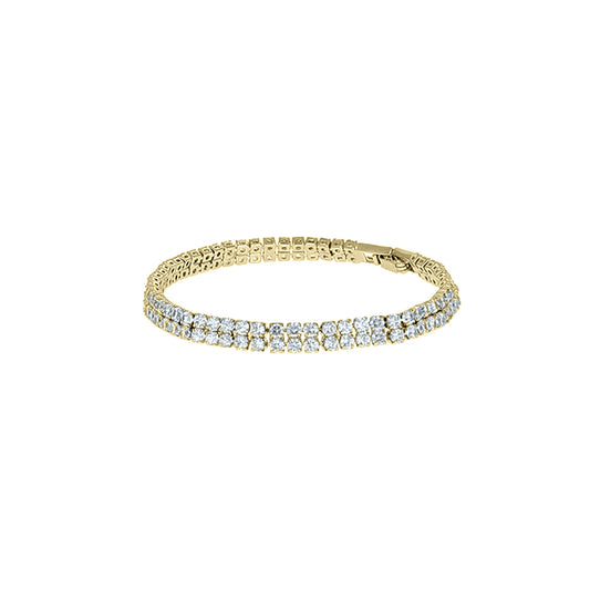 Double Row Cubic Zirconia Tennis Bracelet
