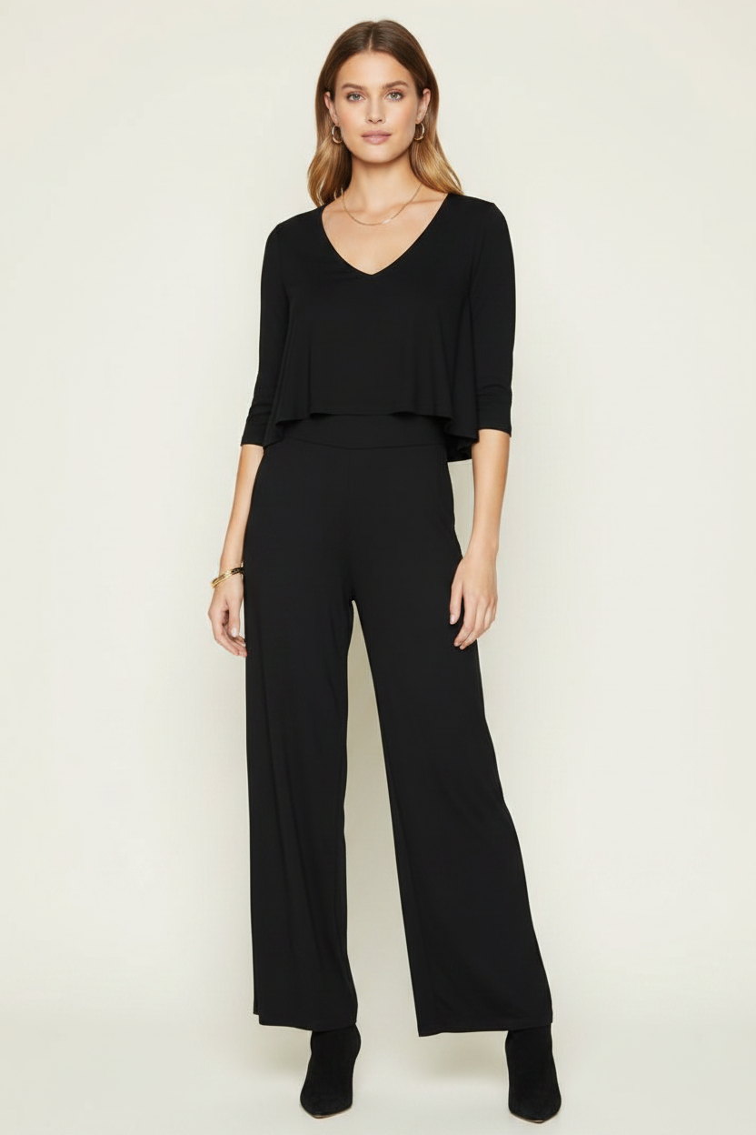 Black Wide-Leg Jumpsuit Hero