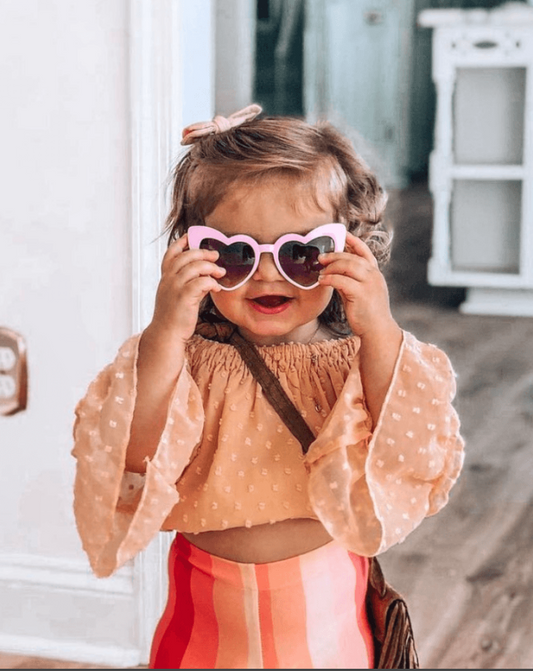 Mommy & Me Peach Off-the-Shoulder Top - Toddler