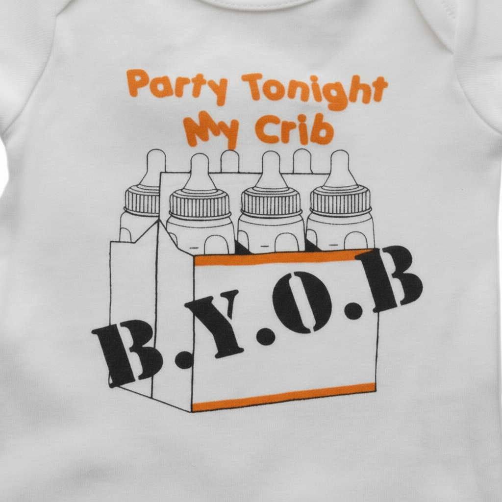 BYOB Onesie Zoomed In Graphic