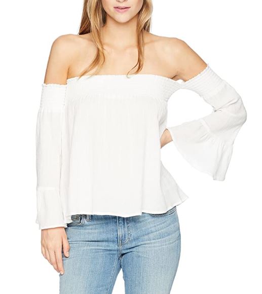 Smocked Off Shoulder Gauze Top