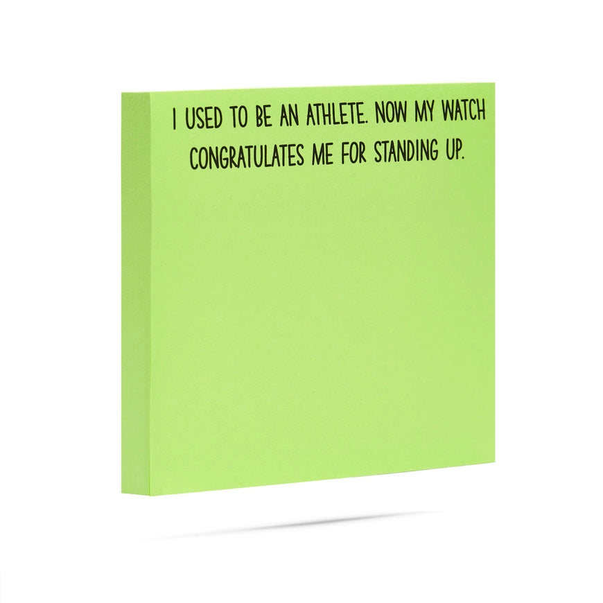 Fun Neon Sticky Notes 100 Sht - My Watch Congratulates Me For Standing Up