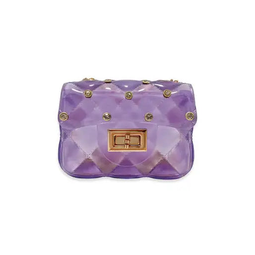 Girls' Quilted Mini Studded Jelly Purse