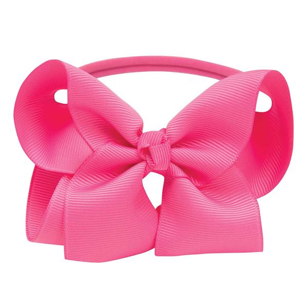 Hot Pink Ribbon Bow Infant Headband