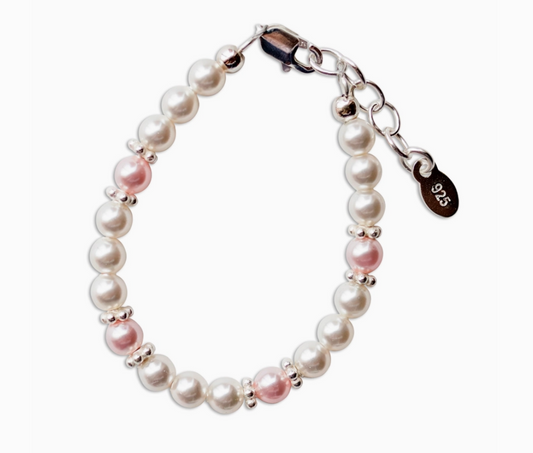 Girls Sterling Silver Freshwater Pearl Bracelet