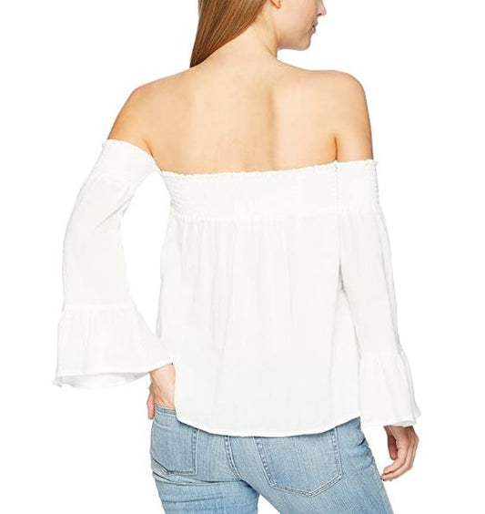 Smocked Off Shoulder Gauze Top