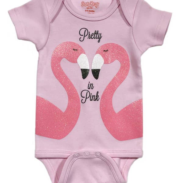Onesie Flamingo 12-18 Pink