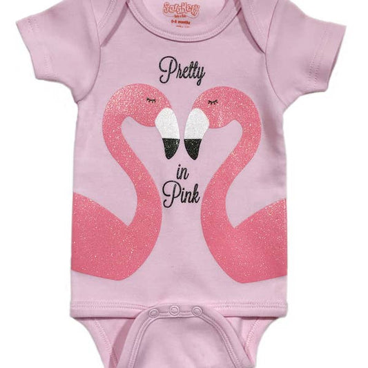 Onesie Flamingo 12-18 Pink