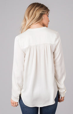 Button Down Satin Blouse