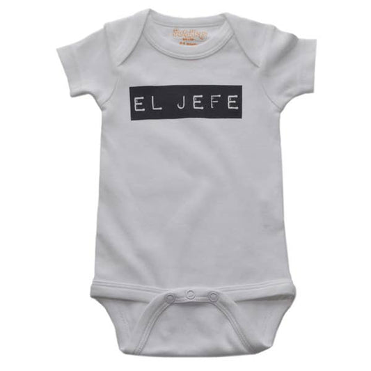 Onesie El Jefe 6-12 Months Wht