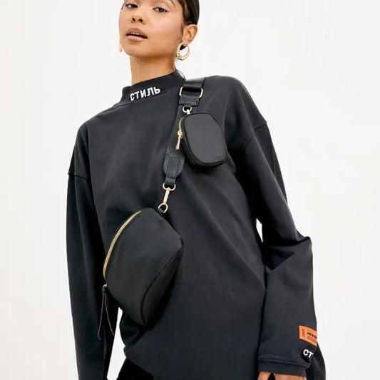 Modern Belt Bag Fanny Pack Black