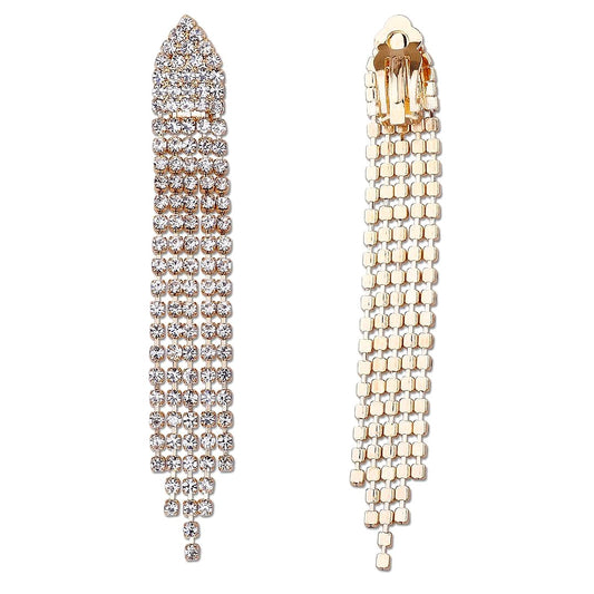 Half Hexagon Rhinestone Chandelier - Clip On