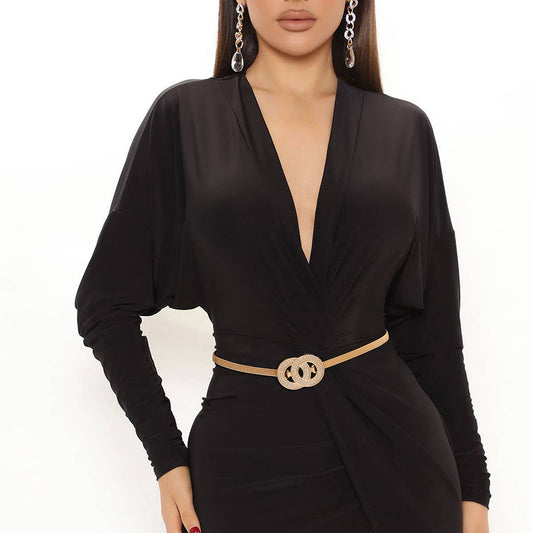 Rhinestone Infinity Stretch Belt