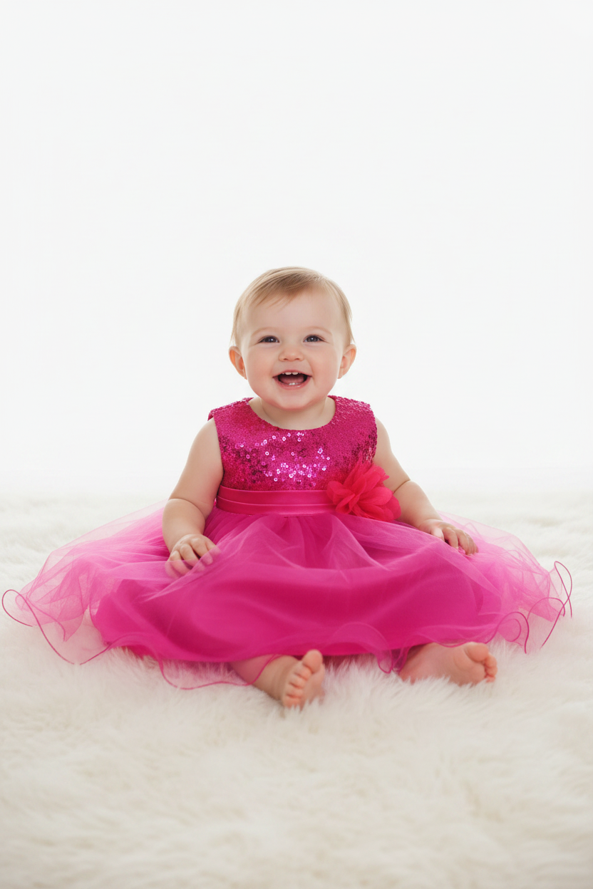 Fuchsia Sequin Party Dress Hero