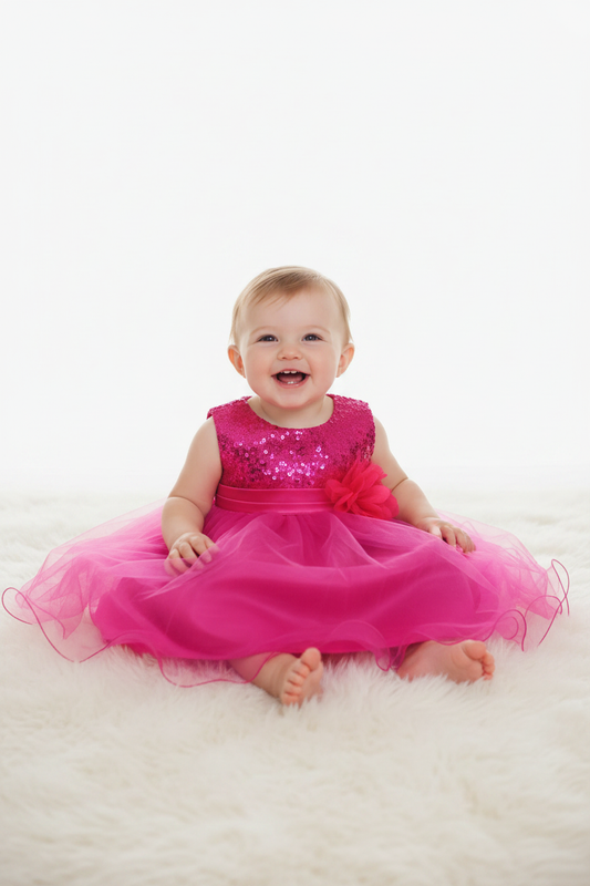 Fuchsia Sequin Party Dress Hero