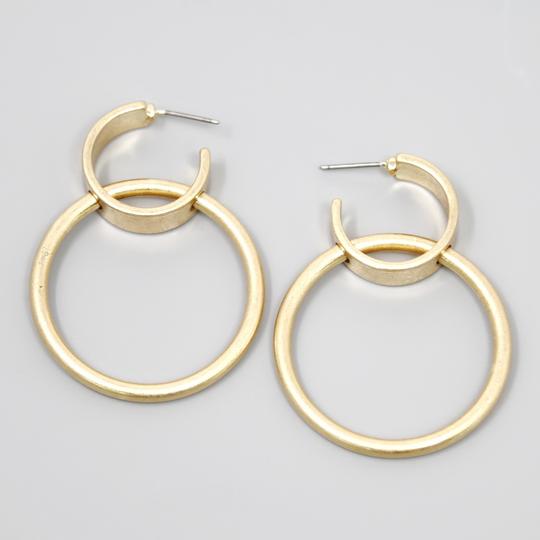 Double Hoop Drop Earrings