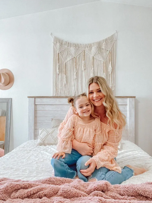 Mommy & Me Peach Off-the-Shoulder Top - Mommy