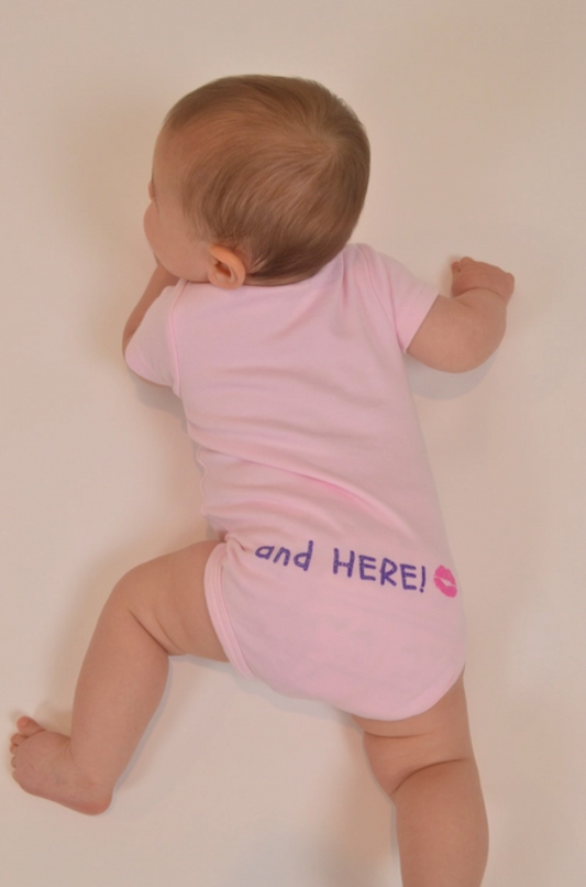 Onesie Mommy Was Here 12-18 Months Pink
