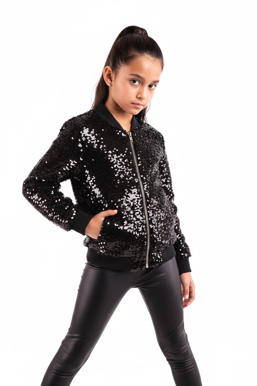 Girls Sequin Jacket Hero