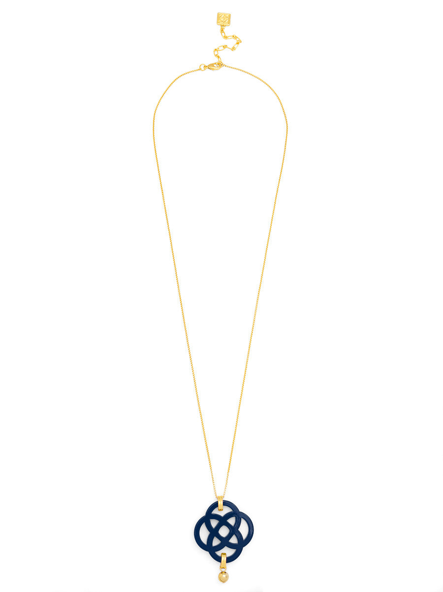 Long Quatrefoil Pendant Necklace