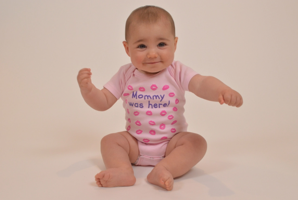 Onesie Mommy Was Here 12-18 Months Pink