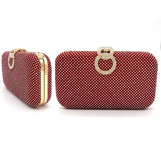 Luxury Rhinestone Infinity Closure Evening Clutch