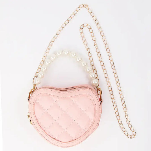 Girls' Quilted Heart Purse