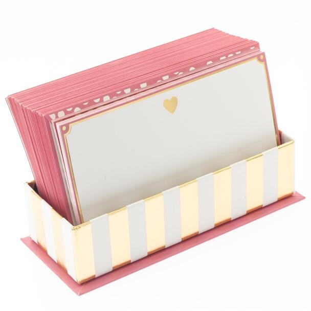 Gold Foil Heart Thank You Notes