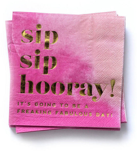 Sip Sip Hooray Cocktail Napkins 20ct