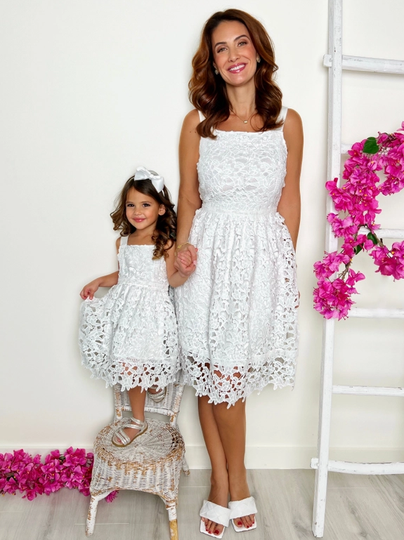 Mommy & Me Eyelet Lace Dress - Mommy