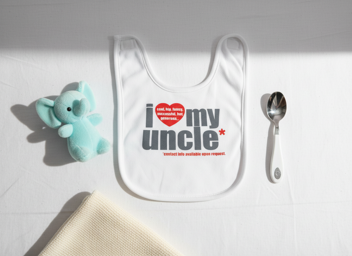 I Love My Uncle Bib Flat Lay