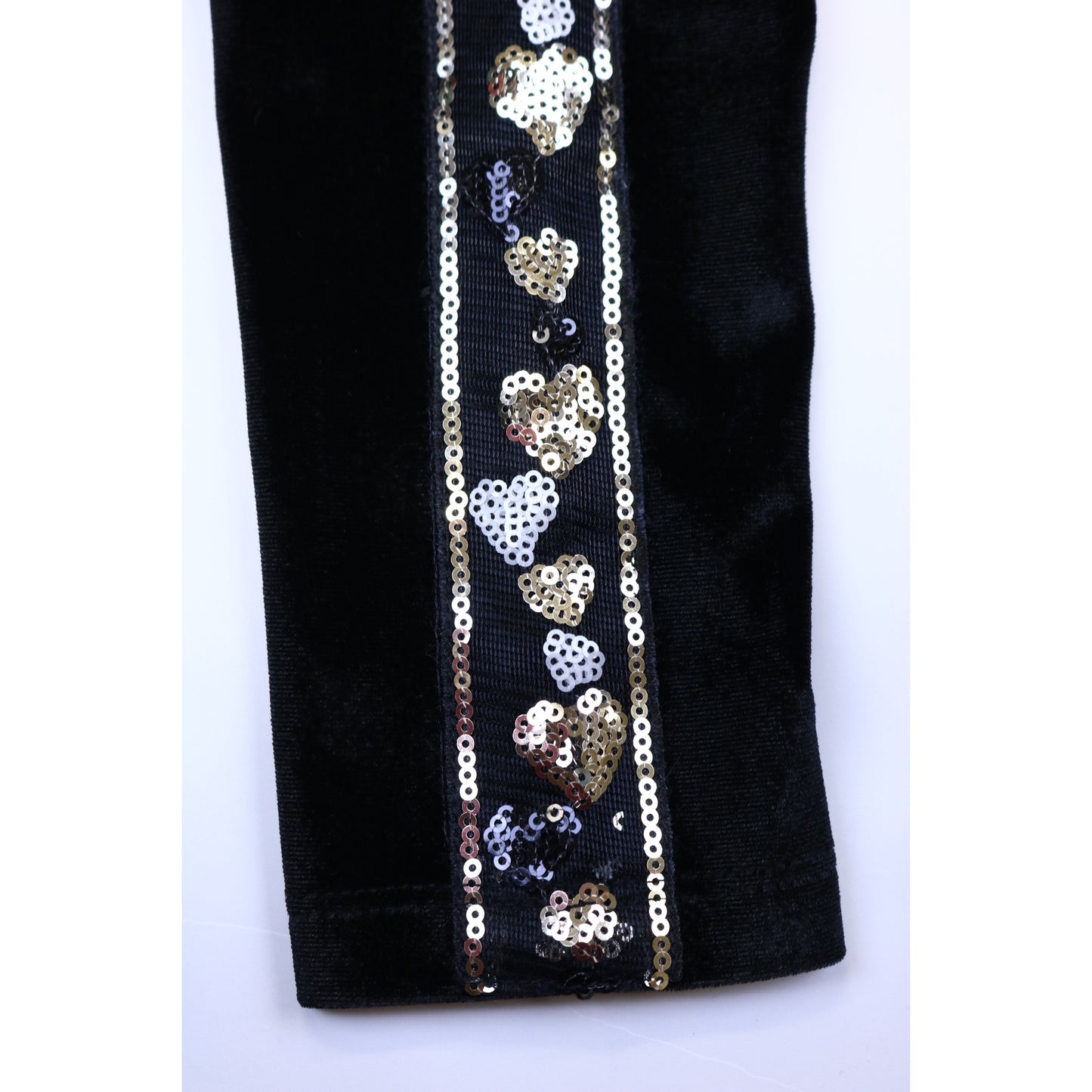 Girls' Sequin Heart Trim Leggings