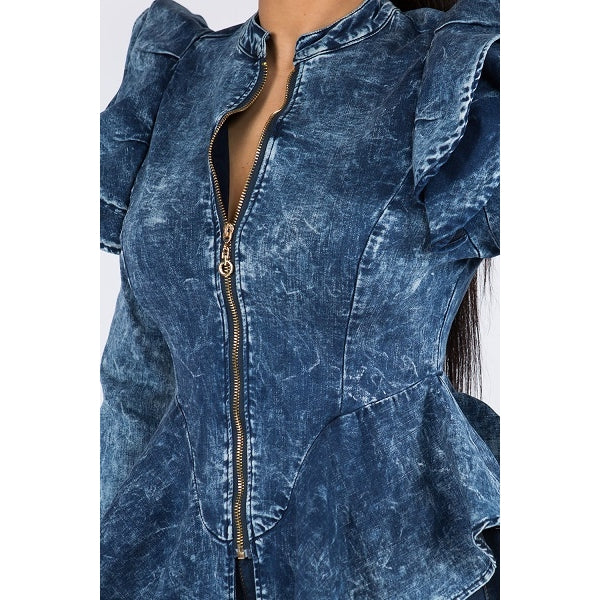 Stretch Washed Denim Jacket
