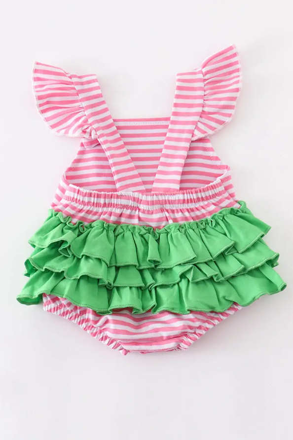Pink Stripe Watermelon Onesie