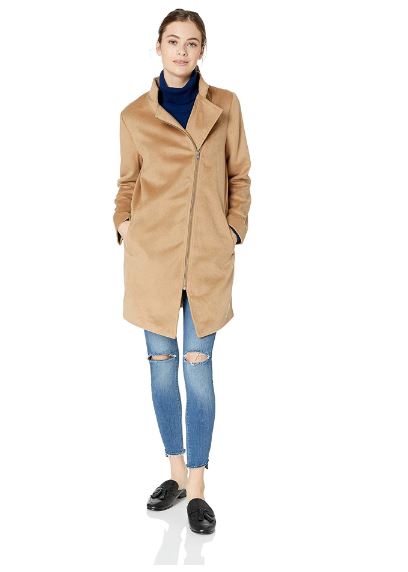 Camel Asymmetric Coat