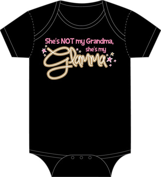 Onesie Glamma 12-18 Months Blk