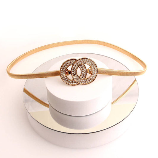Rhinestone Infinity Stretch Belt