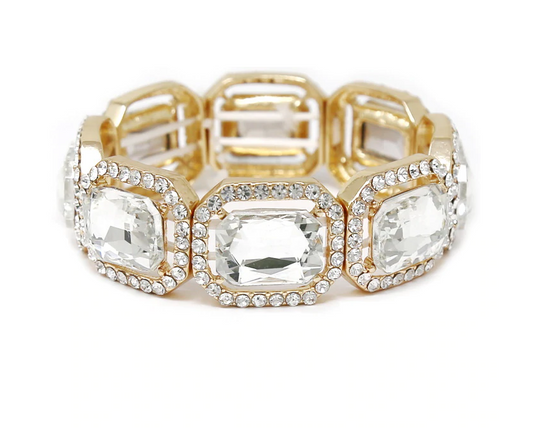 Rhinestone Pave Stretch Bracelet
