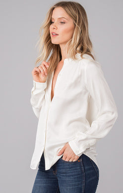Button Down Satin Blouse
