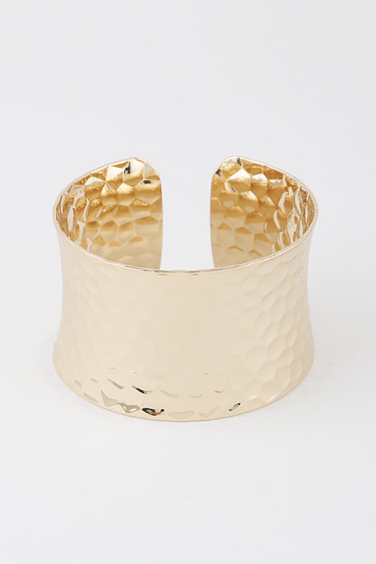 Wide Hammered Cuff