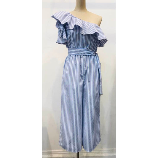 One Shoulder Ruffle Jumpsuit