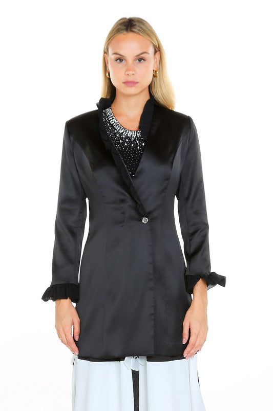 Ruffle Blazer