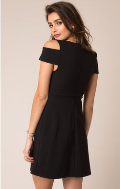 Cold Shoulder Dress Blk