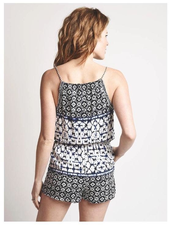 Printed Blue Romper