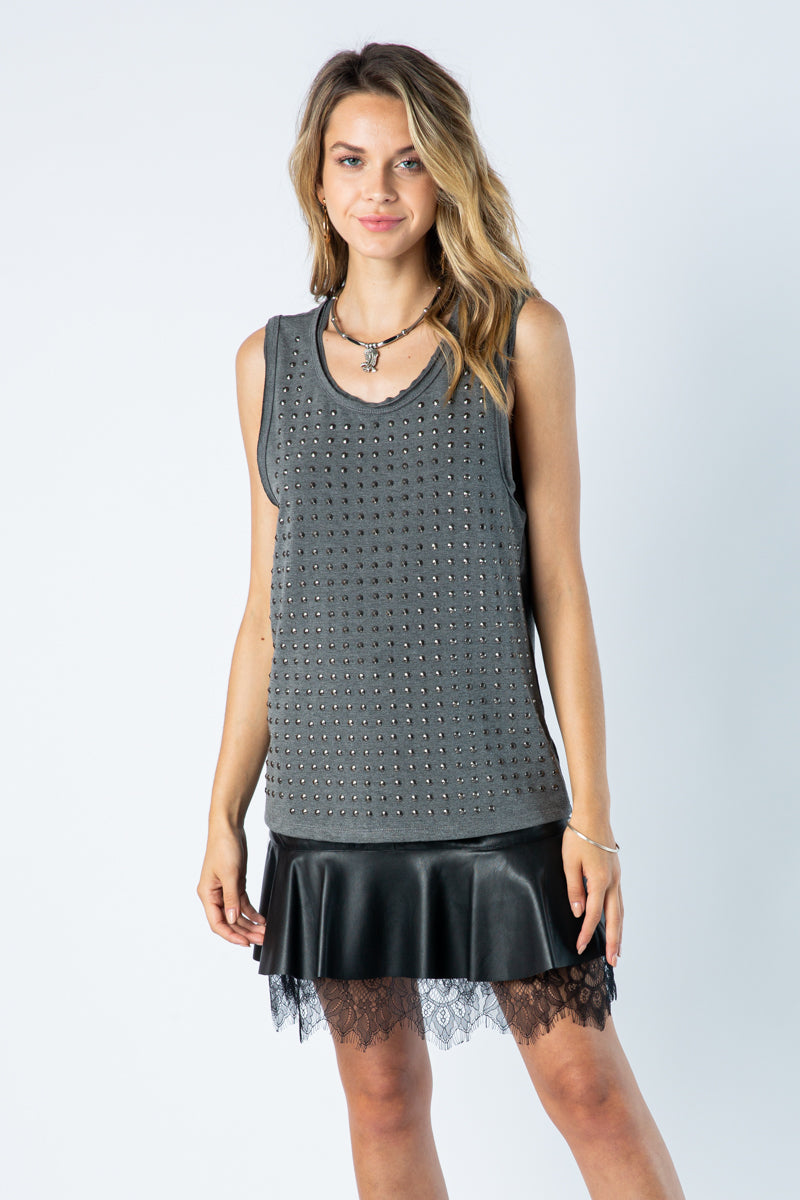 Metal Studded Tank Top