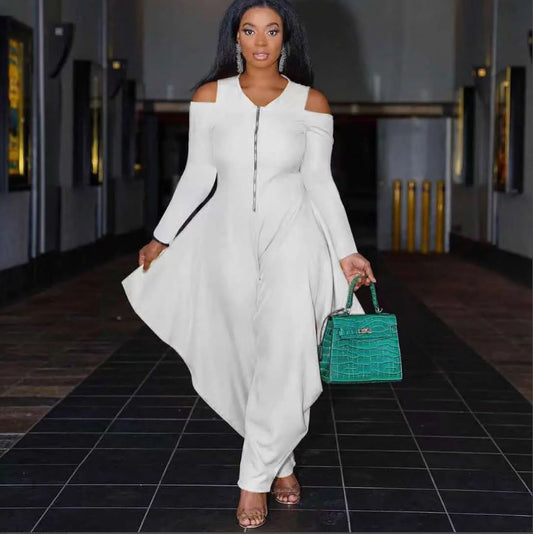 Shoulder Cut-Out Jumpsuit