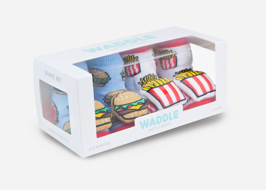 Burger n Fries Rattle Socks