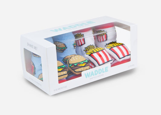 Burger n Fries Rattle Socks