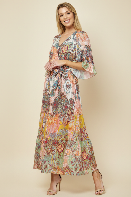 Paisley Maxi Dress Hero Shot