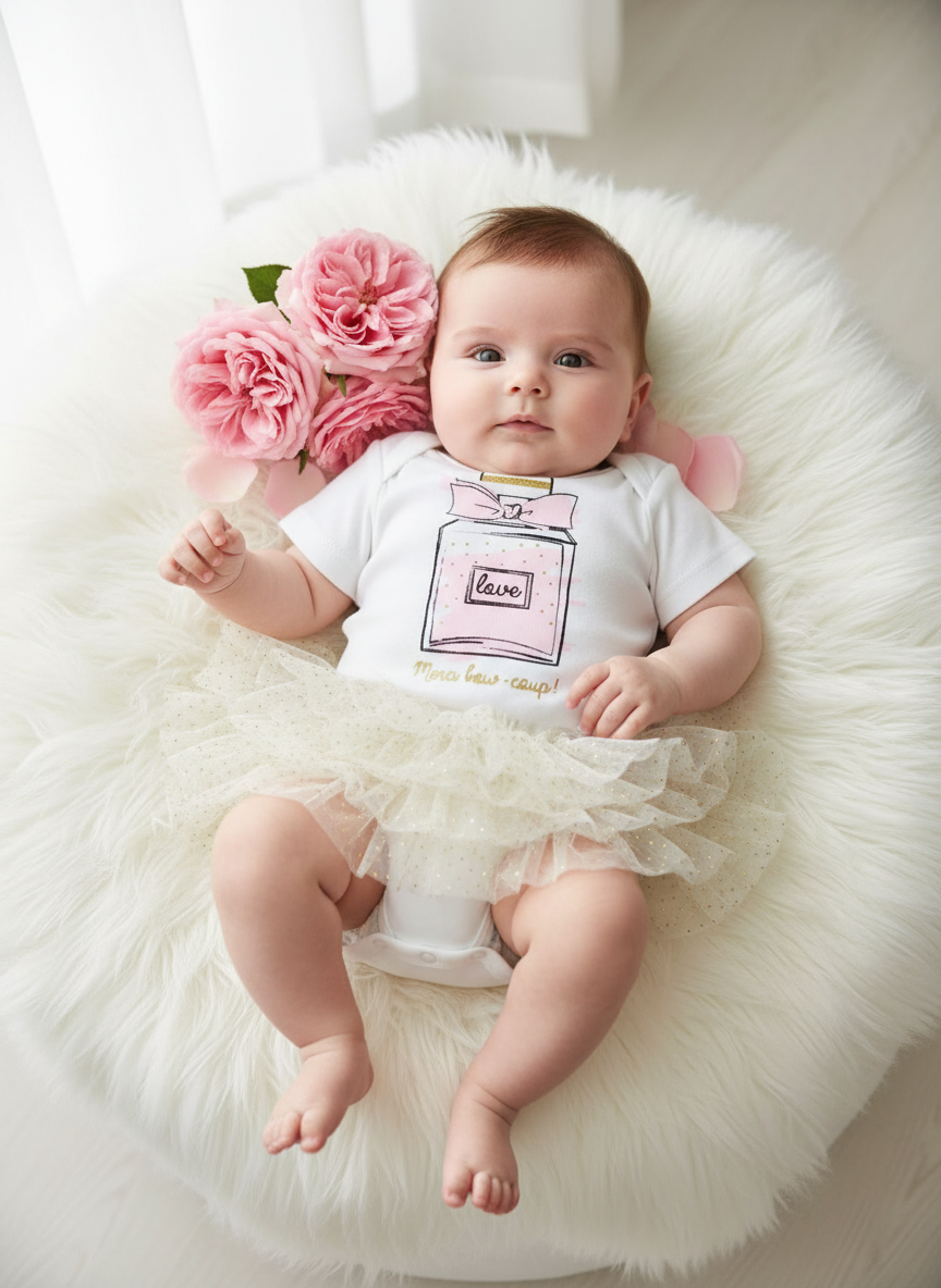 Perfume on Fur Ottoman